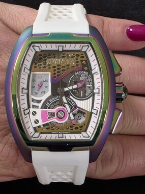 Invicta S1 Rally Diablo 25939 Men's 42mm Iridescent Chronograph White Silicone